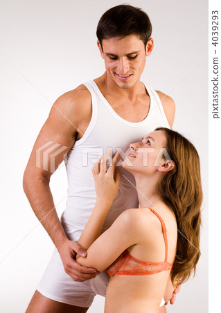 The girl is hear something 4039293