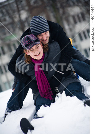 Sliding of the sled 4044444