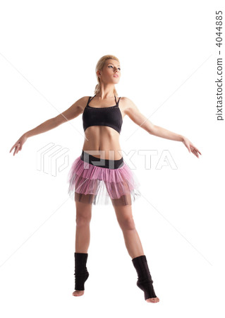 Athletic young woman posing in dance sport costume 4044885