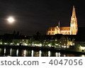 Germany World Heritage Night Danube and Regensburg Cathedral 4047056