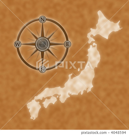 Japan map and compass 4048594