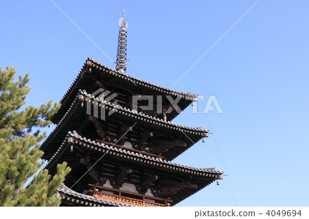 世界遺產“Horyuji”Saijosan佛教“五重塔” 世界遺產“Horyuji”Saijosan佛教“五重塔” 4049694