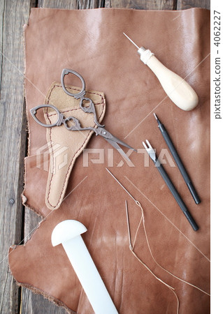 皮革工藝工具和棕色皮革皮革製品 皮革工藝工具和棕色皮革皮革製品 4062227
