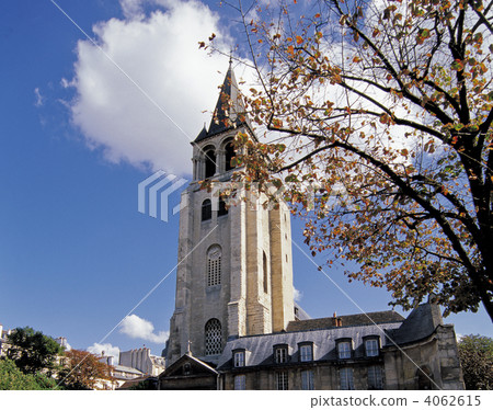 巴黎Saint-Germain-des-Près教堂 巴黎Saint-Germain-des-Près教堂 4062615
