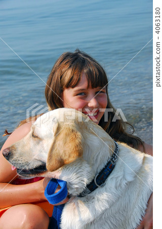 Girl with a dog 4063180