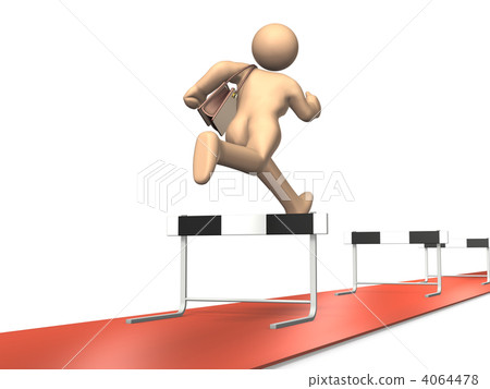 顯示圖像的3DCG例證克服困難 4064478