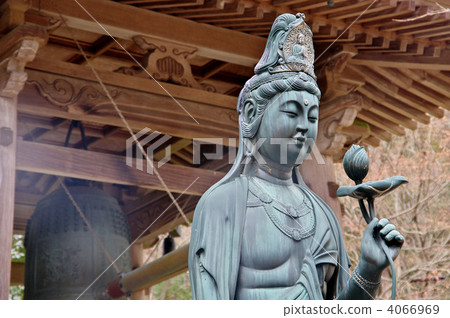 在Shosoji寺(Iwamaji)模糊的密封觀音 在Shosoji寺(Iwamaji)模糊的密封觀音 4066969