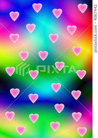 彩虹色背景和心臟高度位置的例證 4067442