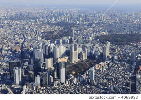 [Aerial photo] Shinjuku Fukutoshin 4069958
