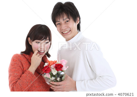 Couple and bouquet Couple and bouquet 4070621