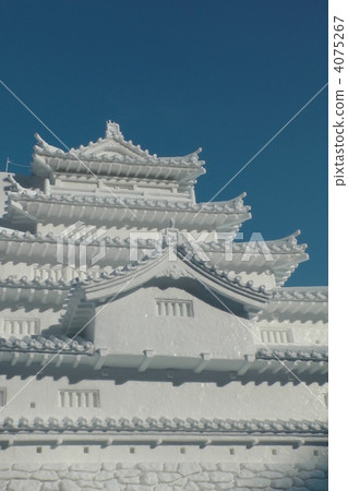 aizu tsurugajo, snow sculpture, annual event 4075267
