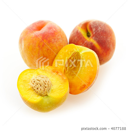 Peaches isolated on white Peaches isolated on white 4077188