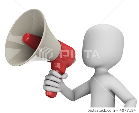 Megaphone and person Megaphone and person 4077194