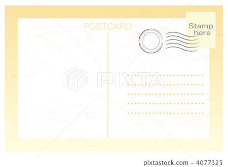 Stock Illustration: postcard, post-card, letter paper