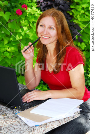 Woman working at home 4077439