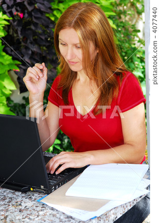 Woman working at home 4077440