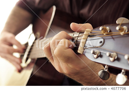 Man playing a guitar Man playing a guitar 4077706
