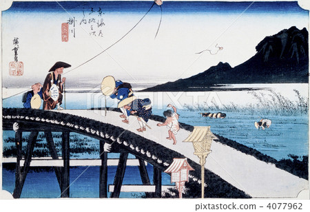 Ukiyo-e Tokaido 53th Kakegawa 4077962