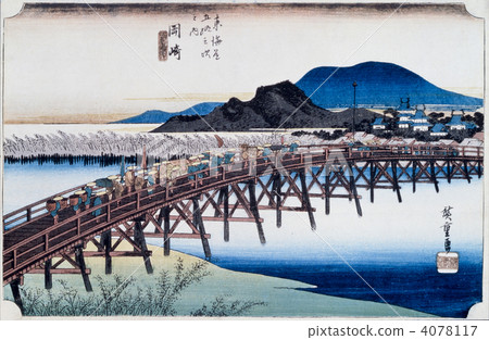Ukiyo-e Tokaido Toori Okazaki 4078117