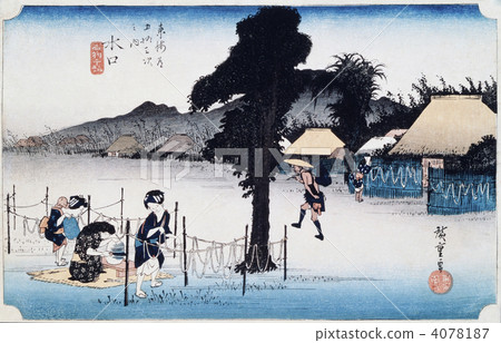 Ukiyo-e Tokaido 52th Third Water Bottom Ukiyo-e Tokaido 52th Third Water Bottom 4078187