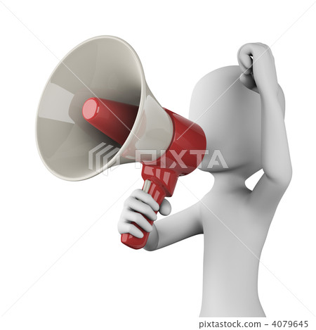 Megaphone and person Megaphone and person 4079645