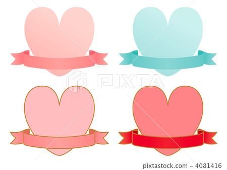 Heart and ribbon (pink and light blue) 4081416