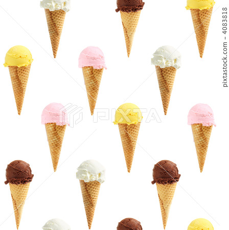 Seamless background of ice cream cones Seamless background of ice cream cones 4083818
