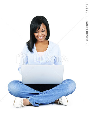 Young woman with computer Young woman with computer 4085524