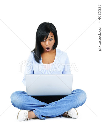 Young woman with computer Young woman with computer 4085525