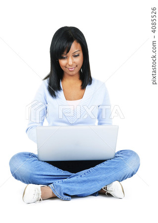 Young woman with computer Young woman with computer 4085526