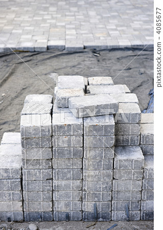 Interlocking stone driveway Interlocking stone driveway 4085677