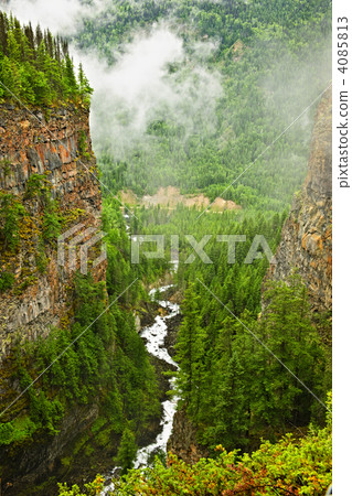 Canyon of Spahats Creek in Wells Gray Provincial Park, Canada 4085813