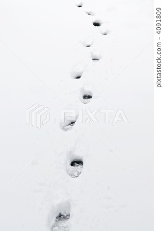 Footprints in snow 4091809