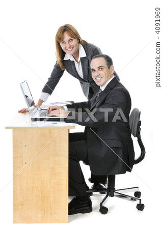 Business team on white background 4091969