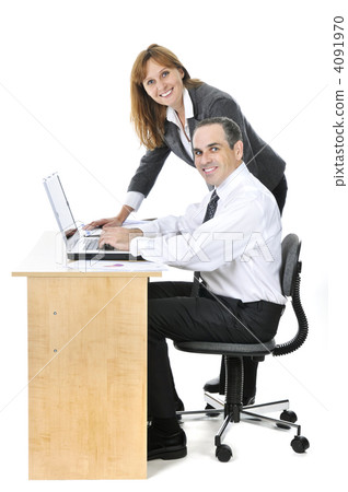 Business team on white background 4091970