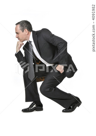 Businessman on white background Businessman on white background 4091982