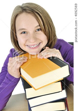 Teenage girl studying Teenage girl studying 4092569