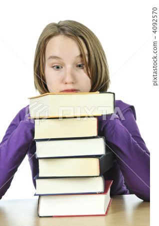 Teenage girl studying Teenage girl studying 4092570