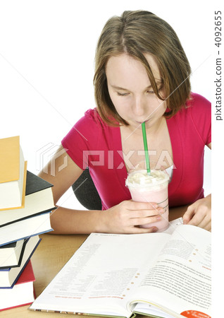 Teenage girl with milkshake Teenage girl with milkshake 4092655