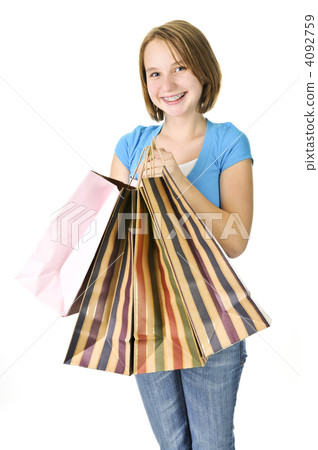 Teenage girl with shopping bags Teenage girl with shopping bags 4092759