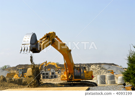 Construction site machines 4093199