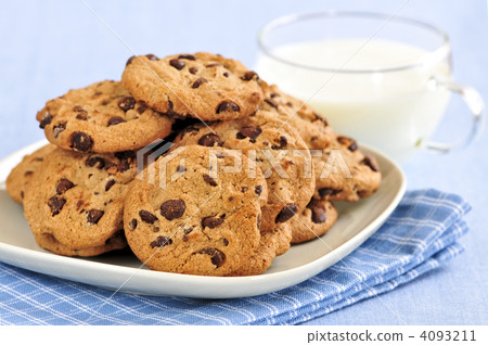 Milk and chocolate chip cookies 4093211