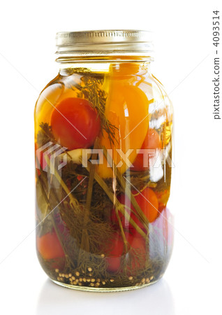 Jar of pickled vegetables Jar of pickled vegetables 4093514