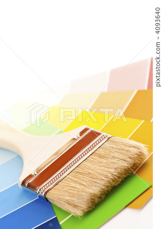Paint brush with color cards 4093640