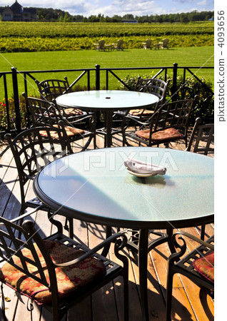 Patio overlooking vineyard 4093656