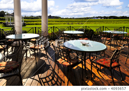Patio overlooking vineyard 4093657