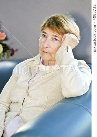 Sad elderly woman 4093732