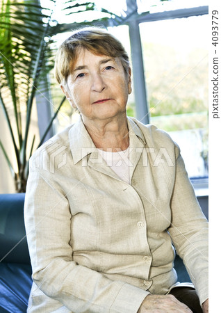 Sad elderly woman 4093779