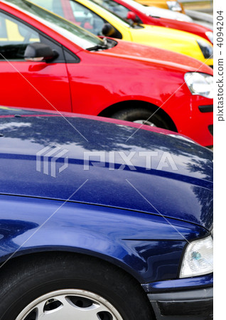 Row of parked cars Row of parked cars 4094204