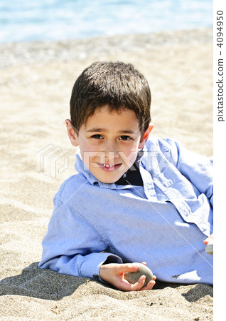 Young boy at beach 4094950